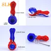 Hot Selling Honeycomb Silicone Tobacco Pipe With Glass Bowl and Metal Spoon Honeybee Style Silicone Bongs Hand Pipe Tobacco Smoking Pipes