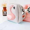 Pu leather coin purse backpack silicone flamingo make up bag Cute change pocket wallet children small coin purse keychain