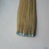 Blonde Brazilian Hair Double Drawn Tape Extensions 100G 40pcs Straight Skin Weft Hair Extensions Tape 8a Blonde