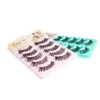 Najlepsza Sprzedaż Dingsen 5 Pair Natural Messy Cross Eye Lashes Makeup Handmade Soft Black False rzęsy # 91759