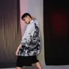 2018 여름 일본 스타일 기모노 재킷 남자 느슨한 남성 재킷 플러스 크기 3/4 슬리브 오픈 스티치 캐주얼 코트 남성 바람막이