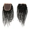 Brésilien Crépus Bouclés Cheveux Humains 3 Bundles Avec 4x4 Dentelle Fermeture Pas Cher Brésilien Bouclés Vierge Extensions de Tissage de Cheveux Humains Avec Clo2117007