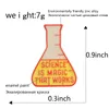 미스 조이 과학은 작동하는 마법입니다 에나멜 핀 배지 측정 컵 브로치 옷깃 핀 크리 에이 티브 쥬얼리 선물 키즈 여성 남성을위한 브로치