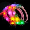 Colorful LED lampeggiante Flower Headband Light-Up Ghirlanda floreale Corona Bambini Adulti Headwear Glow Party Supplies ZA4548