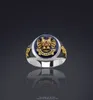 2019 Nieuwe Fashion Eagle Heren Masonic AG Gold Plating Copper Chirstmas Ring Size 8/9/10/11/12/13/14/15