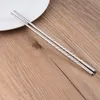 Drop 201 Stainless Steel Chopstick 22cm Korean BBQ Chopsticks Kitchen Rrestaurant Bar Home Dinnerware Flatware for Party D3689163