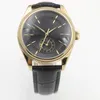 Brand New Cellini Time Date Yellow Gold White Index Dial Domed & Fluted Double Bezel Black Leather Bracelet Solid Back Dress Watch 50509