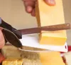 Inteligentna plama stalowa 2 na 1 nóż nożem warzywny sernik mięsny nożyczki warzywne pudełko prezentowe akcesoria kuchenne 5672806