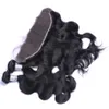 Bundles de cheveux humains indiens avec fermeture Body Wave 13x4 Lace Frontal et 2 Bundles 8A Remy Hair