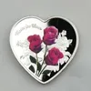 10 pcs Non magnétique The 2019 Forever love en forme de coeur rose Lover badge cadeau plaqué argent 40 mm souvenir pièce de décoration commémorative