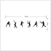 Black Color Sports Tennis PVC Wall Stickers Decal