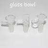 Pièces de bol à glissière en verre Narguilés Bongs Bols Entonnoir Rig Accessoires Clous à quartz 18mm 14mm Mâle Femelle Heady Fumer Conduites d'eau dab rigs Bong Slide