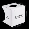 PULUZ 20*20cm 8 Mini Folding Studio Diffuse Soft Box Lightbox With LED Light Black White Photography Background Photo Studio box