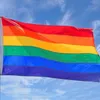 600pcs Rainbow Flag 3x5ft 90x150cm Lesbisk Gay Pride Polyester LGBT Flag Banner Polyester Rainbow Flagga för dekoration