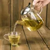 NOWOŚĆ 5001200 ml Heatresantant Borosiate Glass Glass Terba Kettle Bamboo Teapot Bamboo Teapot do kawiarni 5761603