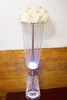 6 pièces nouveauté cristal décoration de mariage porte-vase à fleurs avec lumière LED colorée route plomb fête d'anniversaire centres de table événement fête gâteau support de Bar