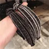 Estilo boêmio feminino headbands moda brilhante strass faixa de cabelo outono inverno ao ar livre ativo hairbands para lady262f