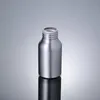 100 pcs 30 ml 50 ml En Aluminium pompe Lotion bouteille argent anneau blanc En Aluminium métal bouteille Pompe bouteilles Cosmétique Emballage Outil