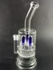 Bong en verre à double filtre avec narguilés de recycleur Inline Perc Beaker Congelable Bobine Dab Rig Conduites d'eau de 12 pouces Construire des plates-formes pétrolières