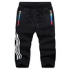 Mens short Joggers Fall pants Men pleated sweatpants keen length slim short masculino Ripped hip hop 3/4 Trousers Summer