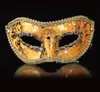 Halbe Gesichtsmaske Halloween Maskerade Maske männlich Venedig Italien Flathead Spitze helle Stoffmasken 6 Farben wen5084