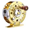 Full Metal BF600 Metal Fly Reel Fiske Tackle Gold Disk Drag Ocean Lake Stream Pool tillbehör