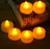 Stock in US Flickering Battery Operated LED Candle Tea light yellow Candles Flameless Smokeless Romantic Candle Light