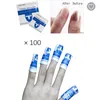 100 штук Quick Nails Polish Remover Bags Однорудие DIY Фольга Маникюр Ацетоновые прокладки и Wipes Professional Nails Art и Salon Product