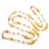 Le dernier design de mode bijoux en perles d'eau douce naturelles 6-7mm perle double chaîne collier bijoux de charme féminin