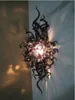 Black Glass Arts Lamp 100% Handmade Murano Lamps for Bedroom Living Room Wall Sconce Lighting