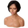 Hoge kwaliteit 6 inch korte bob-pruiken Braziliaanse maagd haar natuurlijke rechte kant of full lace human haar pruiken voor zwarte vrouwen