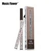 Music Flower Liquid Eyebrow Enhancer Pen 3 Color Fine Sketch Stay All Day Waterproof Eyebrow Pen Makeup Tattoo Natural Eyebrows