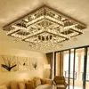 Luxus-Kronleuchter, moderne LED-Deckenleuchte, quadratische Lampe, K9-Kristall, für Wohnzimmer, Schlafzimmer, Restaurant