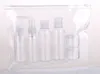 10 en 1 productos de cuidado personal botellas de cosméticos frascos kit de botellas de viaje con bolsa impermeable, kit de viaje pequeño