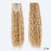 Shangke Hair 22039039 흑인 여성을위한 긴 곱슬 포니 테일 와인 빨간 머리 난방 합성 가짜 조각 6379114