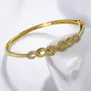 Ny mode CZ Bangle Whitegold Color med tydlig liten kubisk zirkonia pulseira feminina eleganta smycken armband armband2091856