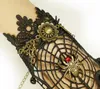 Hot New Vintage Bracelet Spider Web Black Lace Mitten Ring Matching Ornaments Halloween Fashion Classic Utsökt Elegans