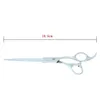 70quot Yang Handle Hair Cutting Scissors Stainless Steel Pet Gromming Straight Blade Shears Dog Cut Hair Scissors Salon Barber 4765789