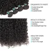 100% onbewerkte maagdelijk menselijk haar Weave 3/4 bundels haarverlenging losse / diep / watergolf losse diepe kinky krullend natuurlijke kleur 12-26 inch