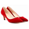 ブランドデザイナー - チャウソーのファムZapatos Mujer Hot Womens Faux Velve Flock Party Pland PumpsハイヒールセクシーパーティーシューズサイズUS 4-11 D0060