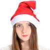 Père Noël rouge 50pcs Chapeau non-tissé ultra doux en peluche cosplay Noël Chapeaux enfant adultes Fête de Noël Chapeaux