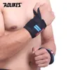 Aolikes 1 SZTUK Support nadgarstka Siłownia Weightlifting Training Waga Podnoszenie Rękawice Bar Grip Barbell Paski Okłady ochrony ręki