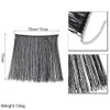 Bohemia Black Tassel Waist Belly Long Chain for Women Simple Ethnic Style Silver Waist Link Body Jewelry Campfire Party