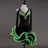 Abito da ballo latino Abito da donna Salsa Latina Samba Costumi di danza Abito da salsa di tango Costume da samba D0007 Abbigliamento da ballo Strass Backl218z