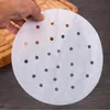 5inch Bamboo Steamer Steaming Paper Vegetables Dim Sum Pot Steamer Nonstick Baking Pan Liners Kitchen Tool QW7129