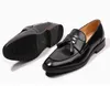Chaussures habillées faites à la main en cuir verni véritable pour hommes mocassins glands chaussures décontractées intelligentes chaussure noire de luxe classique