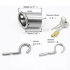 Stainless Steel Male Chastity 3mm/5mm Glans PA-hook Device Men Lock Metal Mouse #T90