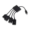 4 Port Micro USB OTG Power Charging Hub Cable Scliter Adapter for Smartphone Computer Tablet PC