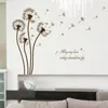 Adesivo de parede de dente de leão cor marrom, sala de estar, quartos infantis, decoração de casa, pvc, autocolante mural8546339