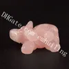 10pcs pierre semi-précieuse naturelle cristal de quartz rose rose sculpture éléphant totem amour inconditionnel, guérison du cœur, Feng Shui, bonne chance